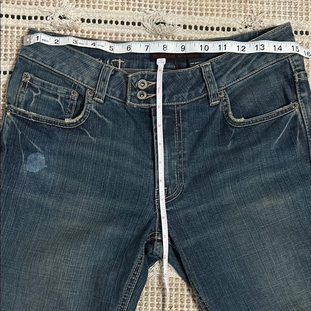 Buffalo David Bitton Blue Flare Wide Leg Denim - Picture 3 of 8